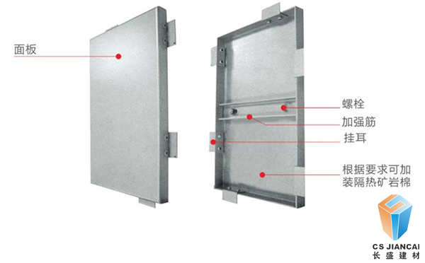 石紋鋁單板結構圖