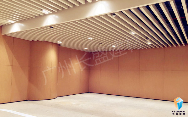 廣州凱華國際中心氟碳木紋鋁蜂窩板隔墻效果圖